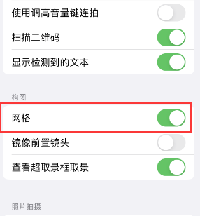 百色苹果手机维修网点分享iPhone如何开启九宫格构图功能 