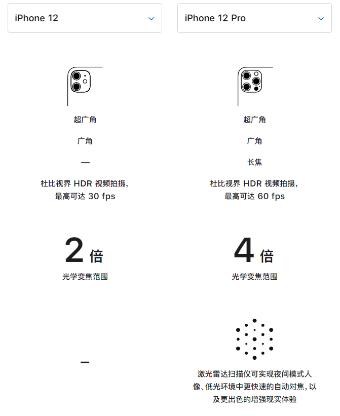 百色苹果手机维修分享苹果 iPhone 12 与 iPhone 12 Pro 选哪款 